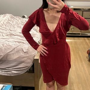 Burgundy dress (M)